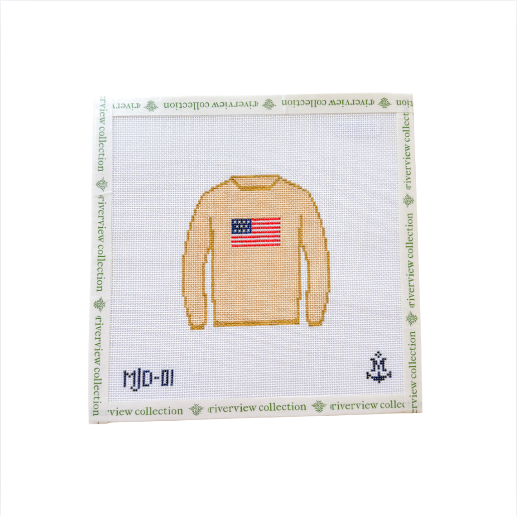 American Flag Sweater (Cream)