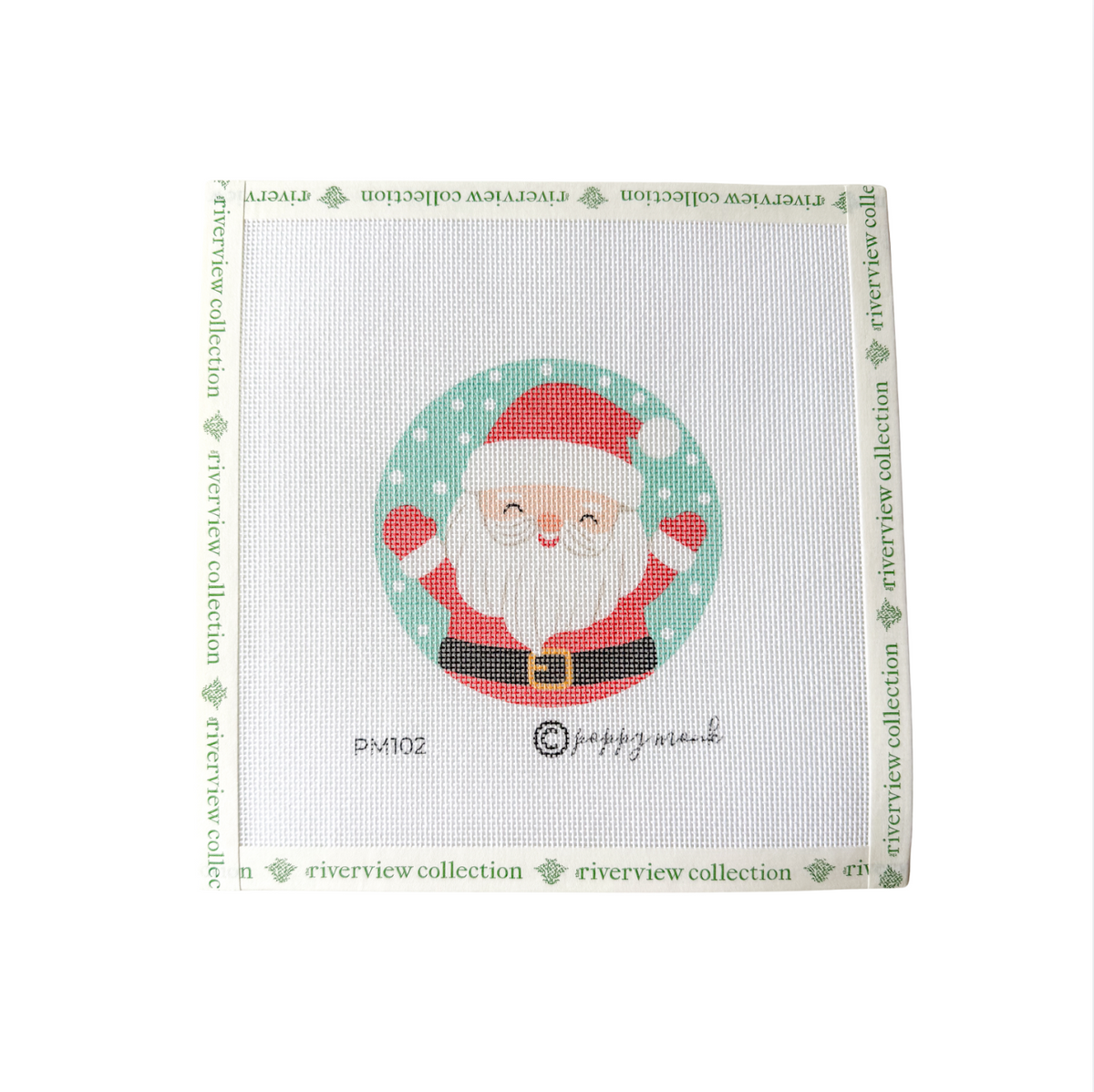 Santa in the Snow Needlepoint Canvas