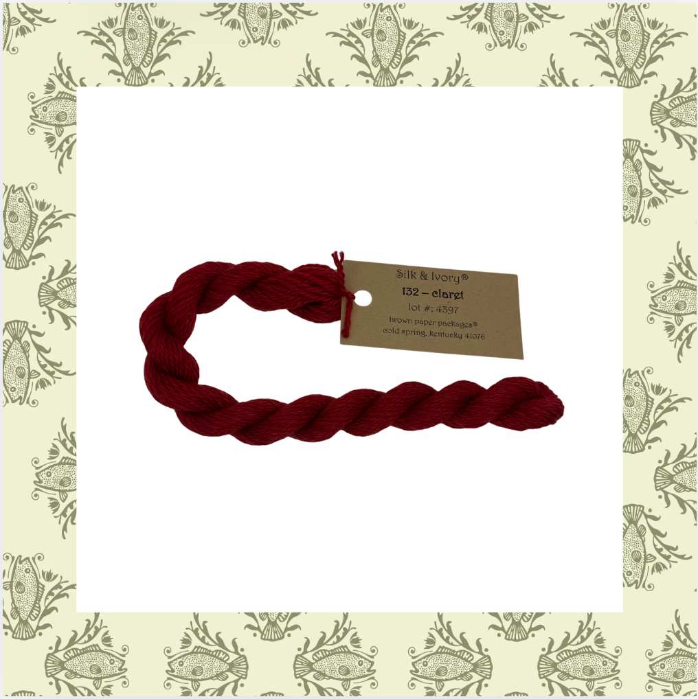 Silk & Ivory 132 Claret