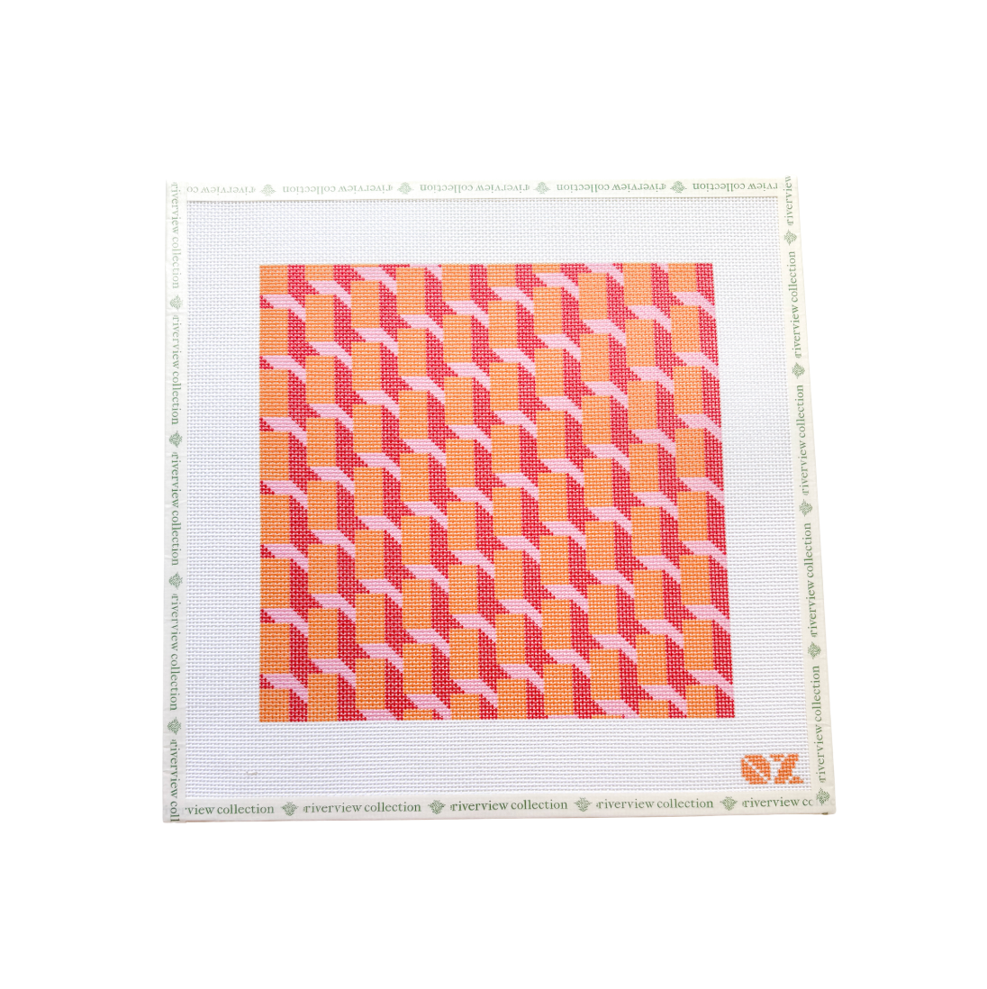 Tumbling Blocks Needlepoint Pillow