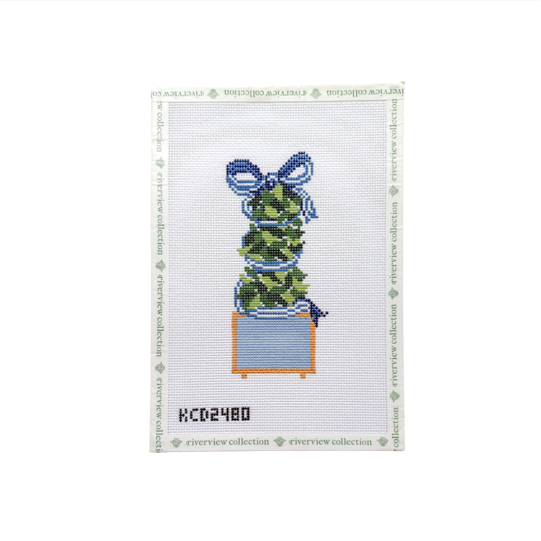 Classic Blue Monogramable Topiary