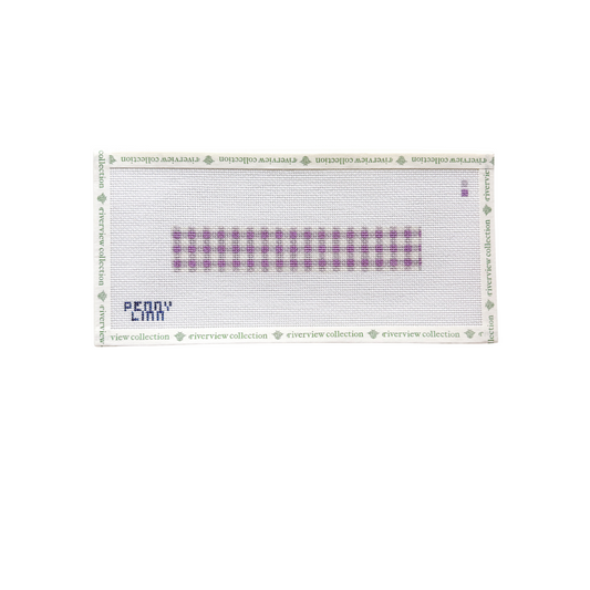 LARGE GINGHAM KEY FOB - PURPLE