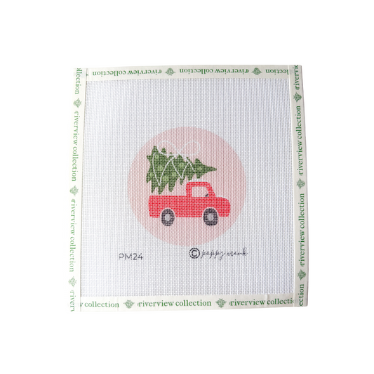 Christmas Truck Ornament Needlepoint Canvas